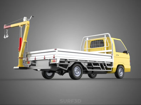 DROP GATE CAMA PORTA LATERAL JIB GUINDASTE ELEVADOR GUINCHO CAMINH&Atilde;O PICKUP Modelo 3D