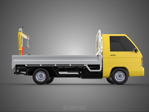 DROP GATE BED SIDE DOOR JIB CRANE LIFT HOIST WINCH TRUCK PICKUP 3D 模型