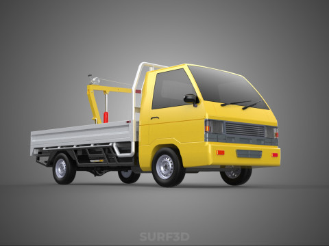 DROP GATE BED SIDE DOOR JIB CRANE LIFT HOIST WINCH TRUCK PICKUP 3D 模型