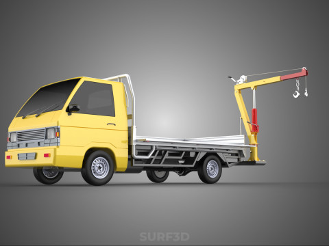DROP GATE BED SIDE DOOR JIB CRANE LIFT HOIST WINCH TRUCK PICKUP 3D 模型
