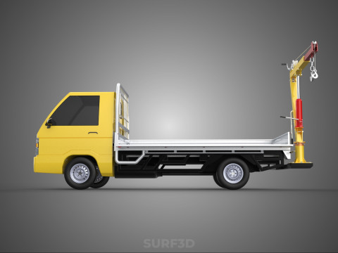 DROP GATE BED SIDE DOOR JIB CRANE LIFT HOIST WINCH TRUCK PICKUP 3D 模型