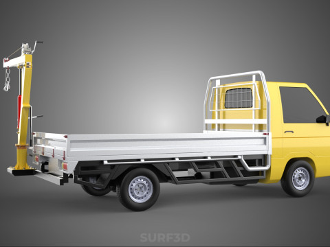 DROP GATE BED SIDE DOOR JIB CRANE LIFT HOIST WINCH TRUCK PICKUP 3D 模型