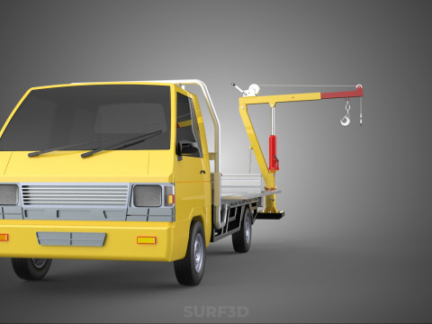 DROP GATE BED SIDE DOOR JIB CRANE LIFT HOIST WINCH TRUCK PICKUP 3D 模型