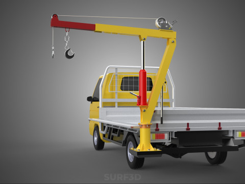 DROP GATE BED SIDE DOOR JIB CRANE LIFT HOIST WINCH TRUCK PICKUP 3D 模型