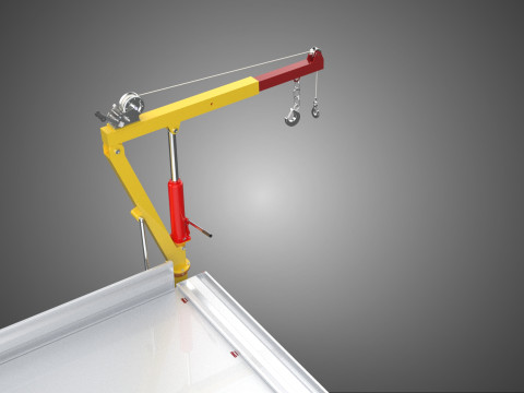 DROP GATE BED SIDE DOOR JIB CRANE LIFT HOIST WINCH TRUCK PICKUP 3D 模型