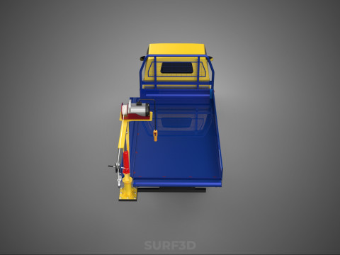 ATTACHED HYDRAULIC JACK LIFT REMOTE HOIST JIB CRANE PICKUP TRUCK 3D 모델