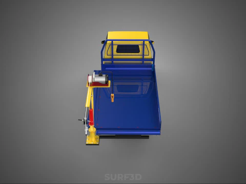ATTACHED HYDRAULIC JACK LIFT REMOTE HOIST JIB CRANE PICKUP TRUCK 3D Model