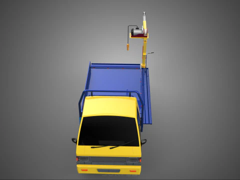 ATTACHED HYDRAULIC JACK LIFT REMOTE HOIST JIB CRANE PICKUP TRUCK 3D Model