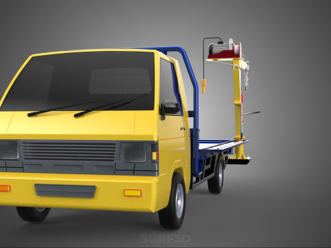 ATTACHED HYDRAULIC JACK LIFT REMOTE HOIST JIB CRANE PICKUP TRUCK 3D 모델