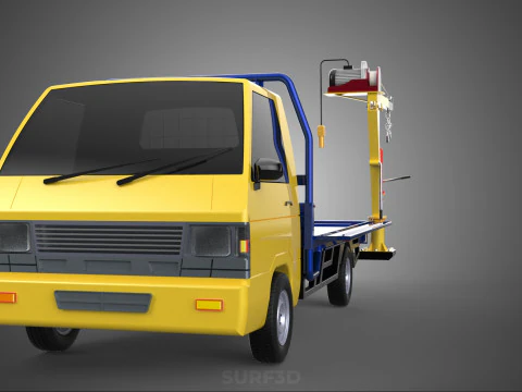 ATTACHED HYDRAULIC JACK LIFT REMOTE HOIST JIB CRANE PICKUP TRUCK 3D Model