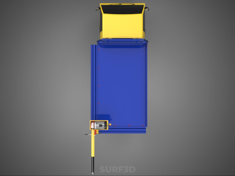 ATTACHED HYDRAULIC JACK LIFT REMOTE HOIST JIB CRANE PICKUP TRUCK 3D 모델
