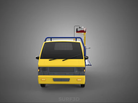 ATTACHED HYDRAULIC JACK LIFT REMOTE HOIST JIB CRANE PICKUP TRUCK 3D Model