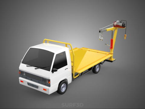 3 WAY WIDE DECK CRANE HOIST REMOTE ELECTRIC WINCH TRUCK PICKUP 3D Модель