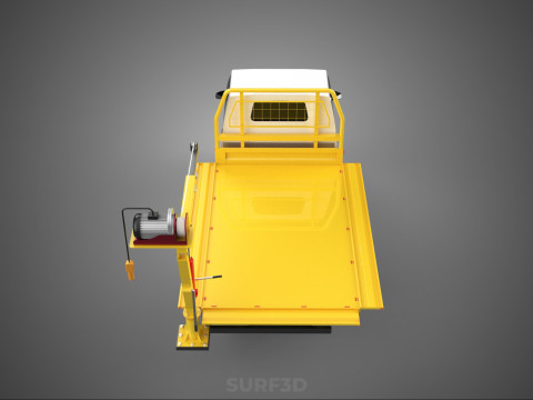 3 WAY WIDE DECK CRANE HOIST REMOTE ELECTRIC WINCH TRUCK PICKUP 3D Modell