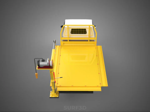3 WAY WIDE DECK CRANE HOIST REMOTE ELECTRIC WINCH TRUCK PICKUP 3D Model