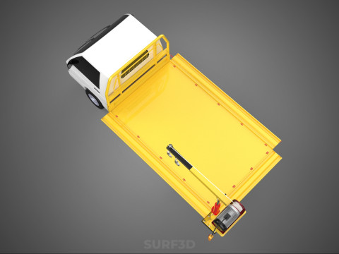 3 WAY WIDE DECK CRANE HOIST REMOTE ELECTRIC WINCH TRUCK PICKUP 3D Modell