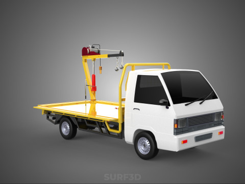 3 WAY WIDE DECK CRANE HOIST REMOTE ELECTRIC WINCH TRUCK PICKUP 3D Modell