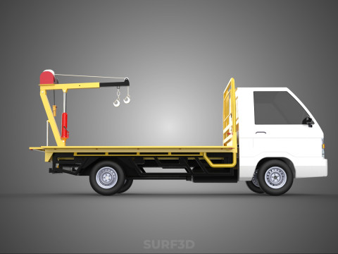 3 WAY WIDE DECK CRANE HOIST REMOTE ELECTRIC WINCH TRUCK PICKUP 3D Modell