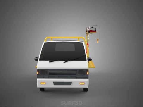 3 WAY WIDE DECK CRANE HOIST REMOTE ELECTRIC WINCH TRUCK PICKUP 3D Model