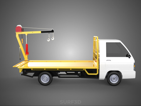 3 WAY WIDE DECK CRANE HOIST REMOTE ELECTRIC WINCH TRUCK PICKUP 3D Modell