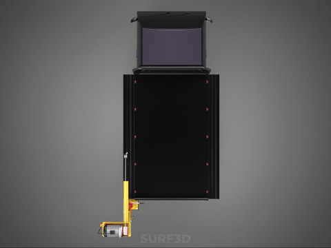REAR MOUNTED BOOM CRANE HOIST WINCH LIFTING FLATBED TRUCK PICKUP 3D Модель