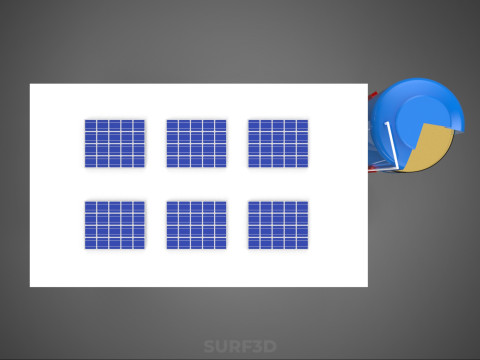 SOLAR CELL RECIRCULATION PUMP WATER FILTER FISH POND AQUACULTURE Modello 3D