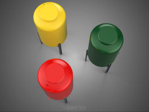 STANDARD INDUSTRIAL FLUID LIQUID CHEMICAL STORAGE CONTAINER TANK 3D Model