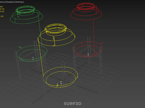 STANDARD INDUSTRIAL FLUID LIQUID CHEMICAL STORAGE CONTAINER TANK 3D Model