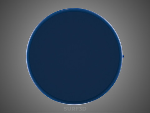 STANDARD EMPTY BLUE WATER FLUID LIQUID STORAGE CONTAINER TANK 3D Model