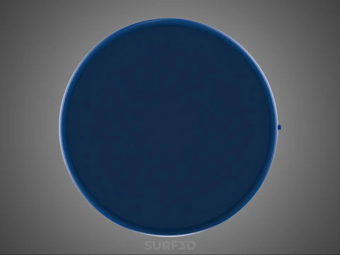 STANDARD EMPTY BLUE WATER FLUID LIQUID STORAGE CONTAINER TANK 3D Model