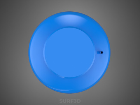 STANDARD EMPTY BLUE WATER FLUID LIQUID STORAGE CONTAINER TANK 3D Model