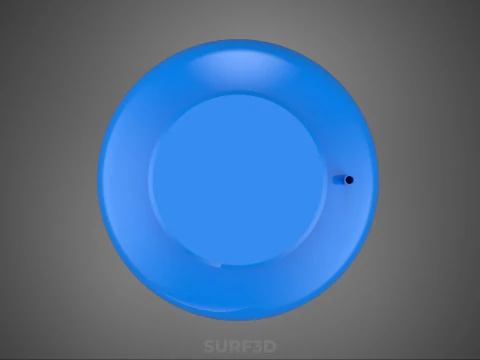 STANDARD EMPTY BLUE WATER FLUID LIQUID STORAGE CONTAINER TANK 3D Model