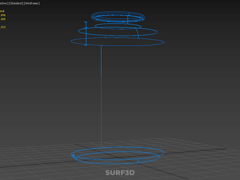 STANDARD EMPTY BLUE WATER FLUID LIQUID STORAGE CONTAINER TANK 3D Model