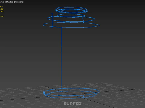 STANDARD EMPTY BLUE WATER FLUID LIQUID STORAGE CONTAINER TANK 3D Model