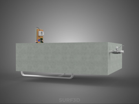 IOT SMART FISH POND AQUACULTURE MONITOR WATER LEVEL CIRCULATION 3D Model
