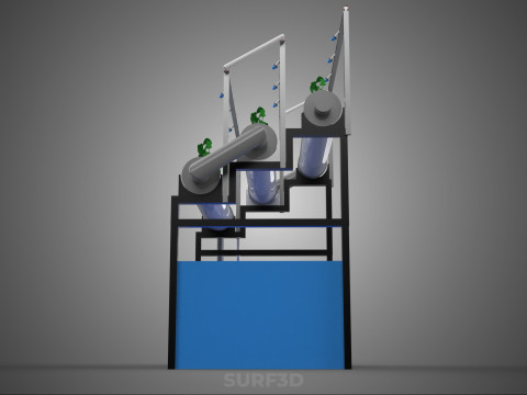 HYDROPONIC FARM PLANT AUTO WATER CYCLE TANK PUMP NOZZLE SPRAYER 3D मॉडल