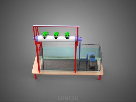 PLANT CULTIVATION HYDROPONIC WATER CYCLE TANK PUMP NOZZLE SPRAY Model 3D