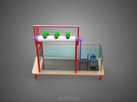 PLANT CULTIVATION HYDROPONIC WATER CYCLE TANK PUMP NOZZLE SPRAY 3D Model