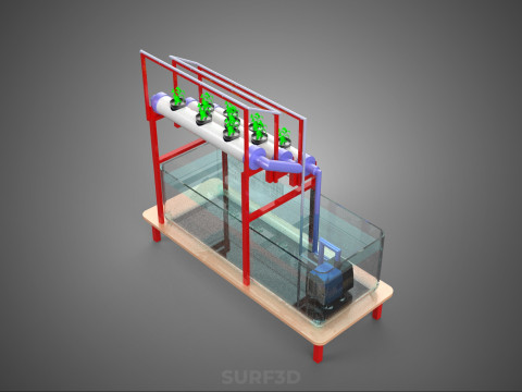 PLANT CULTIVATION HYDROPONIC WATER CYCLE TANK PUMP NOZZLE SPRAY Model 3D