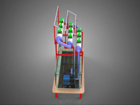 PLANT CULTIVATION HYDROPONIC WATER CYCLE TANK PUMP NOZZLE SPRAY 3D Model