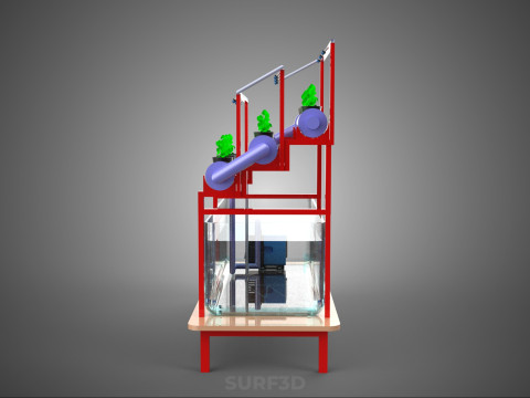 PLANT CULTIVATION HYDROPONIC WATER CYCLE TANK PUMP NOZZLE SPRAY Model 3D