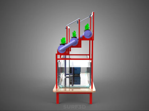 PLANT CULTIVATION HYDROPONIC WATER CYCLE TANK PUMP NOZZLE SPRAY 3D Model