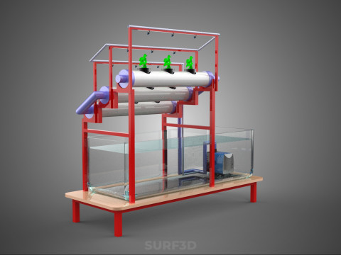 PLANT CULTIVATION HYDROPONIC WATER CYCLE TANK PUMP NOZZLE SPRAY Model 3D
