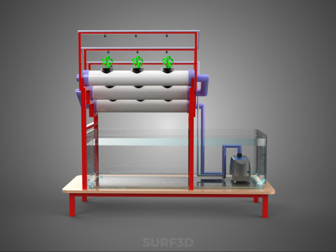 PLANT CULTIVATION HYDROPONIC WATER CYCLE TANK PUMP NOZZLE SPRAY Model 3D