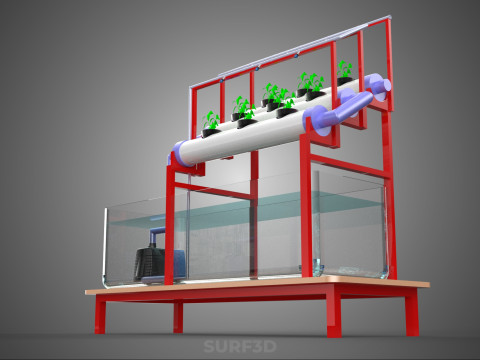 PLANT CULTIVATION HYDROPONIC WATER CYCLE TANK PUMP NOZZLE SPRAY Model 3D
