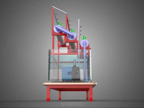 PLANT CULTIVATION HYDROPONIC WATER CYCLE TANK PUMP NOZZLE SPRAY 3D Model
