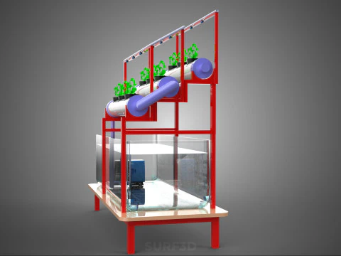 PLANT CULTIVATION HYDROPONIC WATER CYCLE TANK PUMP NOZZLE SPRAY 3D Model