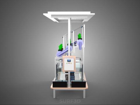 HYDROPONIC PANEL SOLAR CELL POWERED FARM PLANT WATER PUMP SPRAY 3D 模型