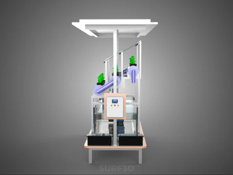 HYDROPONIC PANEL SOLAR CELL POWERED FARM PLANT WATER PUMP SPRAY 3D Model