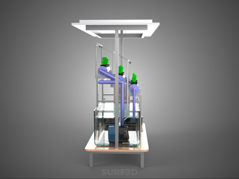 HYDROPONIC PANEL SOLAR CELL POWERED FARM PLANT WATER PUMP SPRAY 3D 模型